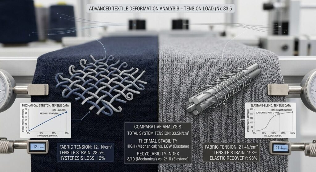Mechanical stretch garments