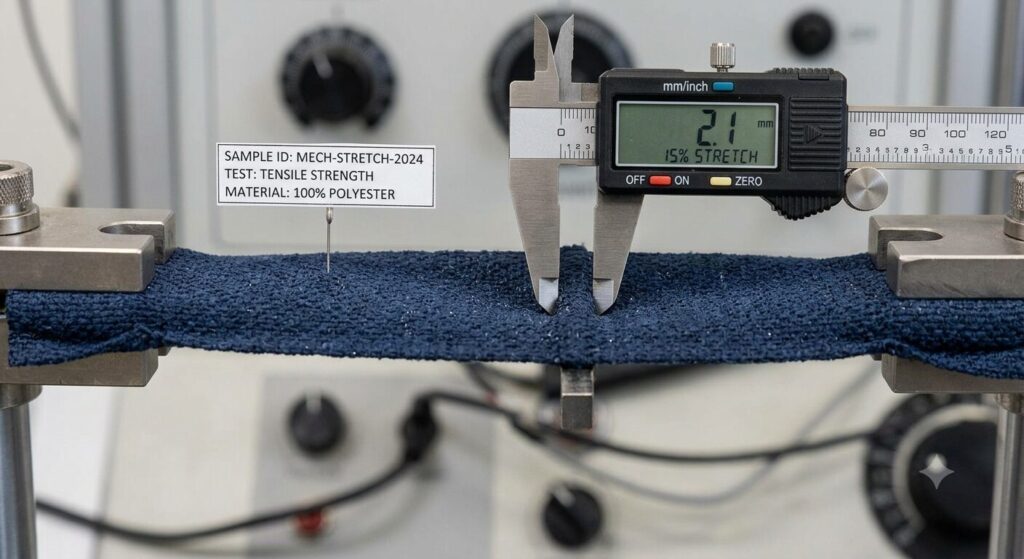 Mechanical stretch knit fabric