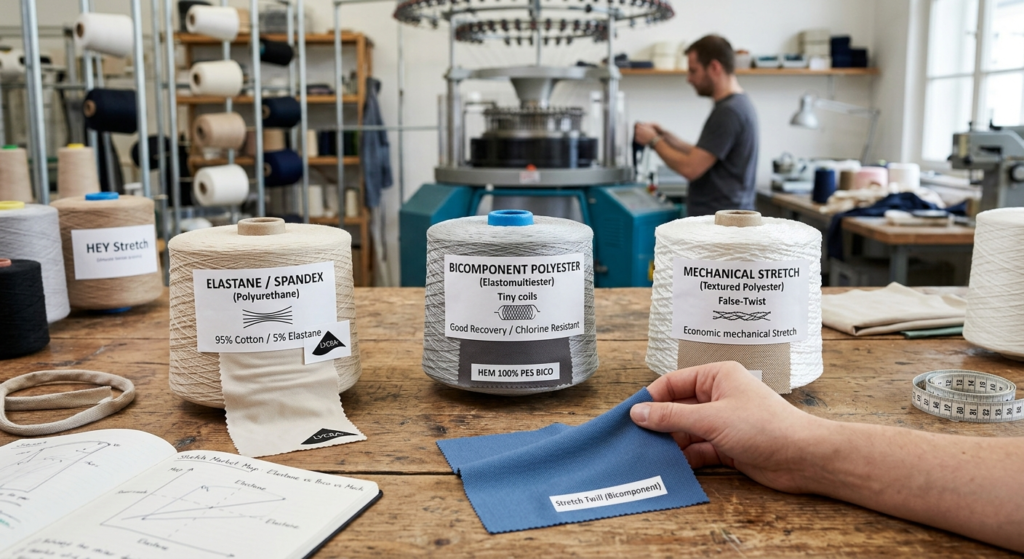 bicomponent stretch yarn