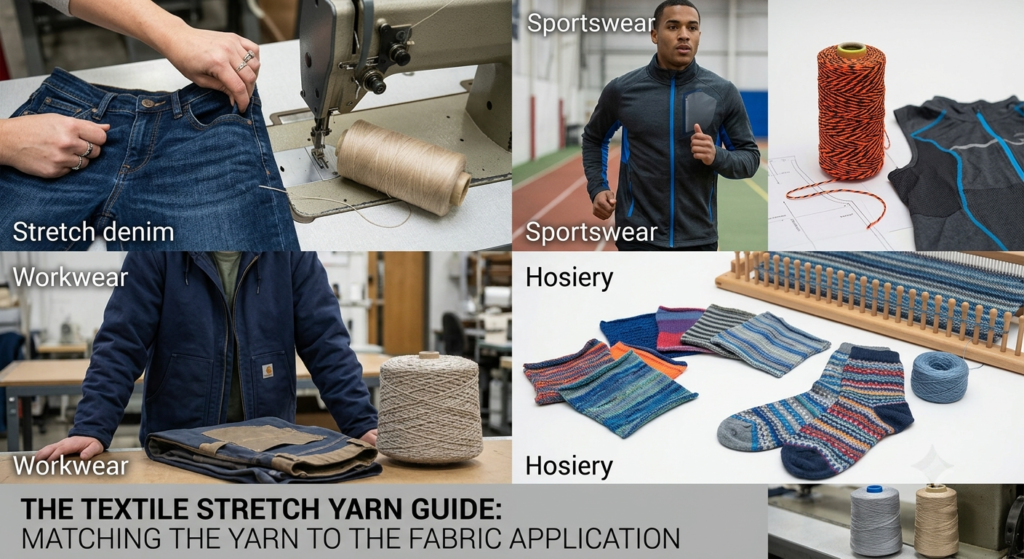 spandex-free stretch yarn